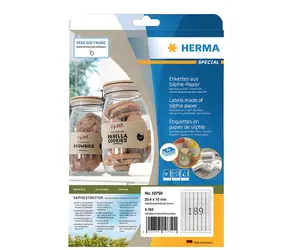 Herma etikety Silphie A4 / Etikety / 25,4x10 mm / 20 listů / 3780 ks / hnědá