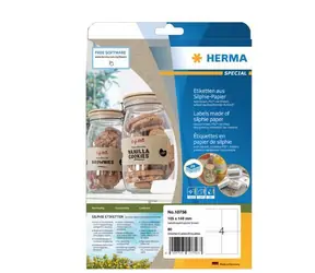 HERMA Silphie etikety 105x148mm hnědá / Etikety / permanentní / 80 ks / 20 listů