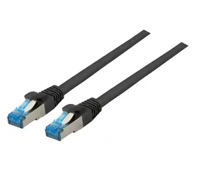 EFB Cat6a S/FTP superflex černá / Patch kabel / RJ45-RJ45 / 0,15 m / 10 Gbit/s