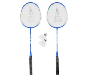 SULOV Badmintonový set tmavě modrá / 2x raketa 24 cm / 2x míček / Cestovní vak