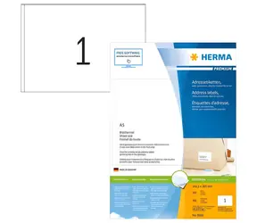 Herma Adresní etikety A5 bílá 148,5x205 mm / Etikety / papír / 400 ks / 400 listů