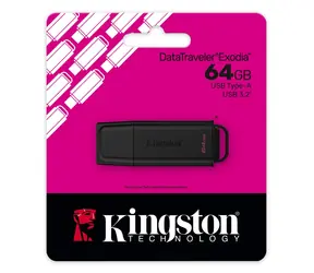 Kingston DataTraveler Exodia Gen2 64GB černá / Flash disk / USB 3.2 Gen 1 / USB-A