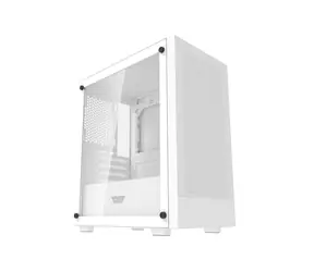 Darkflash M305 bílá / Počítačová skříň / Micro-ATX / tvrzené sklo / bez ventilátorů / USB 3.0