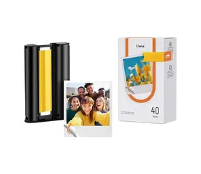 Liene Amber samolepicí fotopapír 3x3" / Fotopapír / samolepicí / 40 listů + kazeta / pro M110, M210