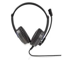 Nedis Herní headset / Herní sluchátka s mikrofonem / Přes uši / Stereo / 2x 3.5 mm / Sklopný mikrofon / 2,2 m