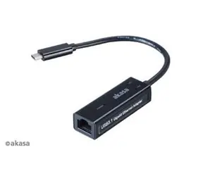 Akasa AK-CBCA07-15BK / Redukce USB-C na Gigabit Ethernet / RJ45 / 15 cm