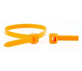WKK stahovací páska 200x3,6 mm oranžová / Kabelová stahovací páska / rozebíratelná / 100 ks