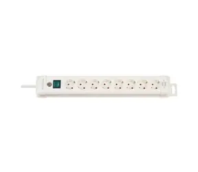 Brennenstuhl Premium Line bílá / Prodlužovací kabel / 8x zásuvka / 3 m / vypínač