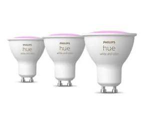 Philips Hue White and Color Ambiance GU10 3ks / Chytrá žárovka / 400 lm / 2000-6500K / Bluetooth/Zigbee
