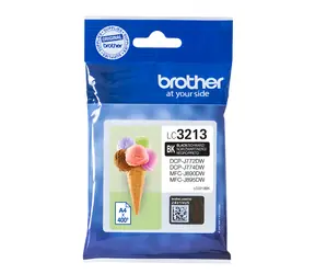 Brother LC3213BK černá / Inkoustová cartridge / Originální / 400 stran