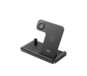 XO WX033 černá / Bezdrátová nabíječka 4v1 / 15W / USB-C