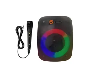 N-GEAR Let's Go Party 4 Studio / Přenosný párty reproduktor / Bluetooth / 30 W / Disco LED / 1x mikrofon