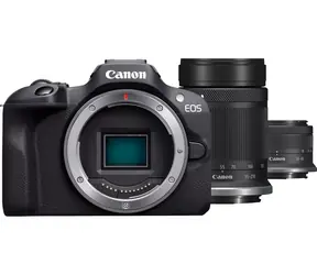 Canon EOS R100 + RF-S 18-45mm + RF-S 55-210mm černá / Digitální fotoaparát / 24,1 Mpix APS-C / 4K / LCD 3"