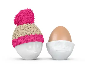 FIFTYEIGHT PRODUCTS Kalíšek na vejce Mützchen slonová kost/magenta / Kalíšek na vejce
