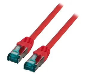 EFB Cat6a S/FTP 10 m červená / Patch kabel / RJ-45 / LSZH / 10 Gbit/s
