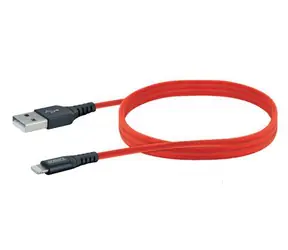 Schwaiger USB-A - Lightning červená / Datový kabel / 1,2 m / MFi certifikace / nylonový oplet / 2,4 A