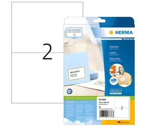 HERMA Etikety Premium A4 bílá / Etikety / 210x148 mm / 20 listů