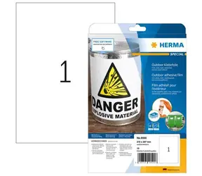 Herma Outdoor etikety A4 bílé matné / Etikety / voděodolné / 210x297 mm / 10 ks