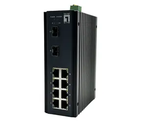 LevelOne IGU-1071 / Průmyslový switch / 8x GE / 2x SFP / Managed L2+ / IP40