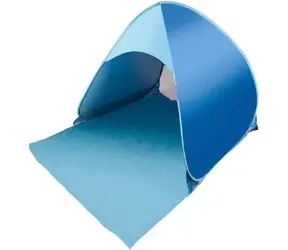 KIK Samorozkládací plážový stan modrý / Plážový stan / UV 50+ / 140 x 120 cm / polyester