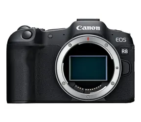 Canon EOS R8 / Fotoaparát / Tělo bez objektivu / 24,2 Mpix CMOS / 4K 60p / Dotykový LCD / Wi-Fi