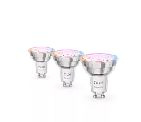 Philips Hue Essential GU10 4,7W bílá 3 ks / Chytrá LED žárovka / Bluetooth/Zigbee / stmívatelná
