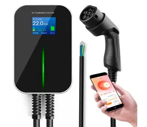 Extralink BS20-BC-22kW-APP černá / Nabíječka elektromobilu / Type 2 / 22kW / 32A / 3 fáze / LCD displej / IP66