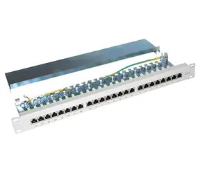 XtendLan Patch panel 19" šedý / Patch panel / 24 portů / Cat6 / stíněný