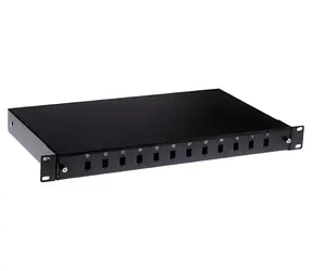 XtendLan 19" optický rozvaděč černý / Optický rozvaděč / 12x SC simplex / výsuvný