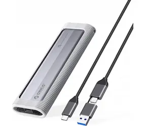 Orico externí box pro M.2 NVMe SSD šedá / 10 Gb/s / USB-C / kabel USB-C-USB-A