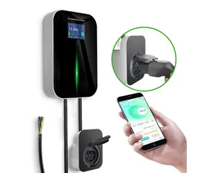 Extralink BS20-BA-22kW-APP černá / Nabíječka elektrického automobilu / 22kW / 32A / 3 fáze / LCD displej / aplikace