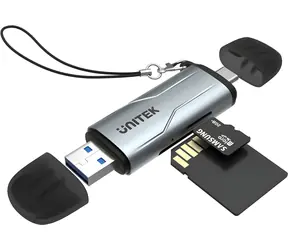 Unitek R1010A / Čtečka paměťových karet / SD & microSD / USB-A 5Gbps / USB-C