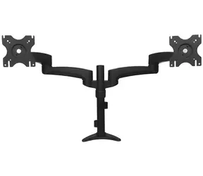 StarTech Stolní rameno pro 2 monitory černá / Rameno pro 2 monitory / nosnost 13,6 kg / do 24" / rotace 360°