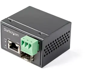 StarTech Fiber-Ethernet Mediakonvertor PoE+ 30W černá / Mediakonvertor / Gigabit / RJ-45