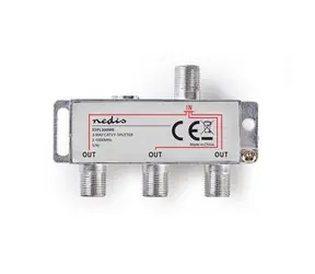 Nedis CATV rozbočovač 1:3 / Rozbočovač / 5-1000 MHz / 75 Ohm / Útlum 6,8 dB