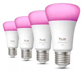 Philips Hue WCA E27 A60 4ks / Chytrá LED žárovka / 810 lm / Bluetooth, Zigbee / energetická třída D