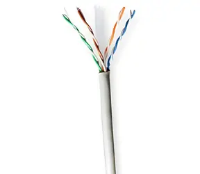 Nedis CAT6 šedá / Síťový kabel / U/UTP / 100 m / CCA / kulatý / PVC / Box