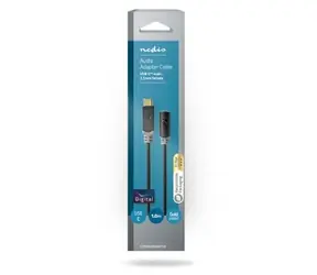 Nedis USB-C audio adaptér černý / Adaptér / USB-C zástrčka - 3,5 mm jack / 1 m