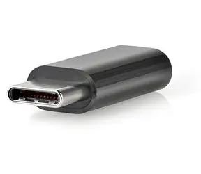 Nedis USB-C adaptér antracit / Adaptér / USB-C - Micro-B / USB 2.0 / 480 Mbps / pozlacené konektory