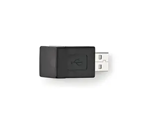 Nedis USB-A adaptér černá / Adaptér USB / USB-A(M) - USB-A(F) / USB 2.0 / 480 Mbps