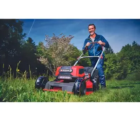 Einhell Professional GP-CM 36/47 S Li BL červená/černá / Aku sekačka na trávu / 36 V / 4× 4,0 Ah / pohon zadních kol