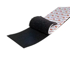 Velcro Páska se suchým zipem extra pevná černá / Páska na suchý zip / nalepovací / 50 mm x 5 m