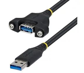 StarTech panelový kabel USB-A černá / USB kabel / USB-A - USB-A / panel mount / 5 Gbit/s / 2 m