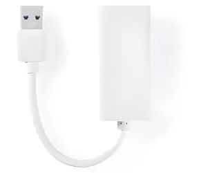 Nedis adaptér USB-A - RJ45 bílý / Adaptér / USB 3.2 Gen 1 / 1 Gbps / 20 cm