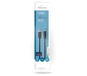 Nedis adaptér USB-C - 3,5 mm jack černý / Adaptér / USB 2.0 / 1 m