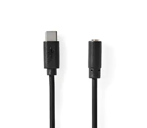 Nedis adaptér USB-C zástrčka - 3,5 mm zásuvka černý / Adaptér / USB 2.0 / 1 m