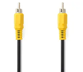 Nedis kompozitní video kabel černá / Video kabel / RCA - RCA / 480p / poniklované konektory / 10 m