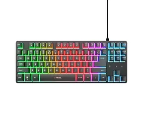 Trust GXT 833 Thado černá / Herní klávesnice / membránová / RGB podsvícení / USB / US layout