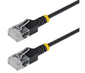 StarTech CAT6a Ultra Slim černá / Patch kabel / RJ-45 / 0,15 m