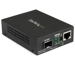 StarTech Mediakonvertor Ethernet na SFP černý / Open SFP slot / Gigabit Ethernet / 1x RJ-45